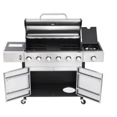 6-Burner Propane Gas Grill With Side Burner