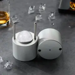 VEVOR Ice Ball Press, 2.1" Ice Ball Maker, Aviation Aluminum Ice Ball Press Kit for 53mm Ice Sphere, Ice Press with Tong and Drip Tray