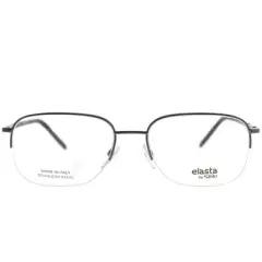 Elasta  V81 Unisex Semi-Rimless Eyeglasses Dark Ruthenium Black 56mm
