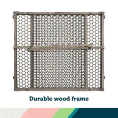 Safety 1st Vintage Grey Wood Doorway Security Gate