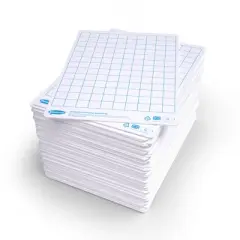 Show-me&reg; Classpack of 35 x Gridded/Plain SUPERTOUGH Lapboards, with Pens, Erasers, Cleaner