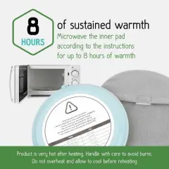 Evergreen Pet Supplies [2 Pack] 9" Round Microwave Pet Heating Pad for Hours of Soothing Warmth - Easy Clean Warming Disc with Washable Cover