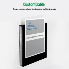 Office Essentials Economy View 3 Ring Binders, 1" Round Rings, 1.4" Spine, 175-Sheet Capacity, Black Binders (4-Pack of 03127)