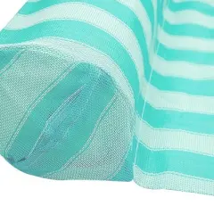 COMFY FLOATS 91613VM Inflatable PVC Vinyl Striped Hammock Chair Pool Float, Teal and White with Double Inflatable Tubes