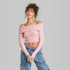 Women's Fitted Off the Shoulder Sweater Top - Wild Fable&trade;