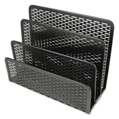 Artistic Urban Collection Punched Metal Letter Sorter 6 1/2 x 3 1/4 x 5 1/2 Black ART20003