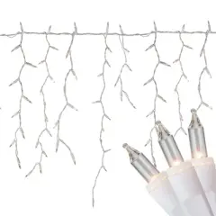 Northlight 300 Count Clear Mini Icicle Christmas Lights - White Wire