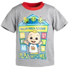 CoComelon JJ Breathable Graphic T-Shirt & Mesh Shorts Gray/Red 