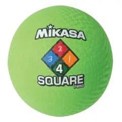 Mikasa 4-Square Rubber Playground Ball, 8-1/2 Inches, Neon Green
