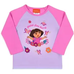 Nickelodeon Toddler Girls' Dora the Explorer Hola Flower Sleep Pajama Set Purple