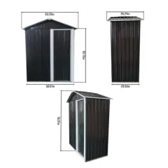 Whizmax 3x5ft Outdoor Garden Storage Shed -Waterproof Sturdy Structure -Detachable Design Storage Cabinet -Outdoor Storing Tools