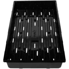 SUNPACK 10" x 20" Plastic Seed Starting Tray, Black, 2.5"