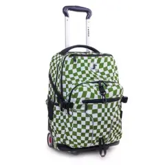 JWorld Lunar 19.5" Rolling Backpack - Matcha Checkers