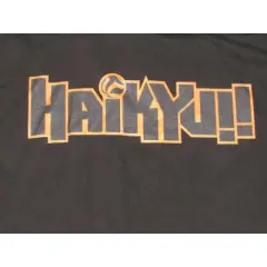 Mens Haiyuu!! Anime Cartoon Logo Text Black Graphic Print  Men's Hooded Sweatshirt