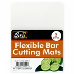 Handy Housewares 2 Piece 5.75" x 6.75" Flexible Transparent Plastic Bar Cutting Mat - Perfect for Slicing Limes and Cocktail Ingredients
