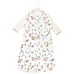 Hudson Baby Infant Boy Cotton Long-Sleeve Wearable Sleeping Bag, Sack, Blanket, Boy Woodland Pals