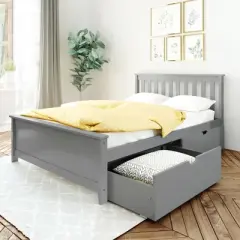 Max & Lily Full-Size Platform Bed with Under Bed Storage Drawers