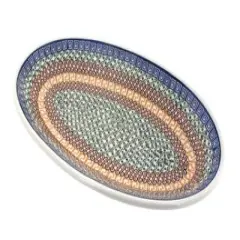 Blue Rose Polish Pottery 205 Ceramika Artystyczna Large Oval Platter