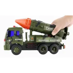 Insten Pull Back Army Military Launcher Truck,  Friction Powered Vehicle, 11 x 3.15 in