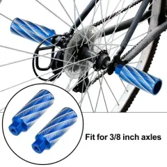Unique Bargains Universal Aluminum Alloy Axle Rear Foot Pegs for BMX MTB Bike Fit 3/8 Inch 1 Pair