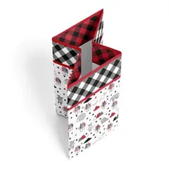 Bacati - Woodlands Red/Black/Gray Collapsible Laundry Hamper