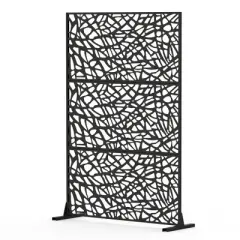 GDFStudio Rob Outdoor/Indoor Freestanding Metal 48"X 70" Privacy Decorative Screens