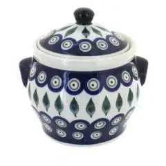 Blue Rose Polish Pottery 1096 Zaklady Small Canister
