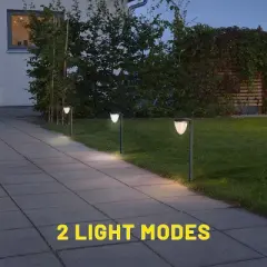 C Cattleya 2 Pack Versatile LED Solar Path Light 3000K/6000K