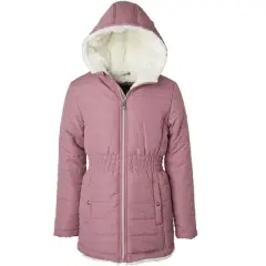 Limited Too Toddler Girl Midweight Long Puffer Jacket with Baby Fur Lining