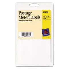 Avery Permanent Adhesive Postage Meter Labels 1 1/2 x 2 3/4 White 160/Pack 05288