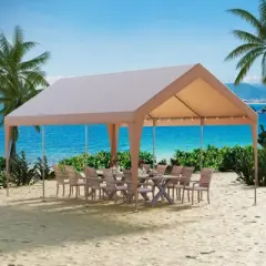 EROMMY Carports 12x20 Heavy Duty,Yellow