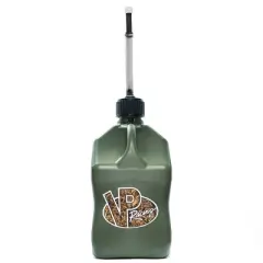 VP Racing 5.5 Gallon Motorsport Racing Liquid Container Utility Jug Can with Contoured Handle, Multipurpose Cap and Rubber Gaskets, Camo
