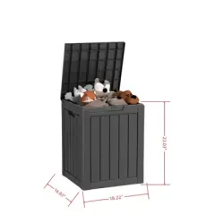 NAYSAYE Deck Box 28 Gal Outdoor Storage Deck Box, Small Patio Storage Bin for Garden Tools