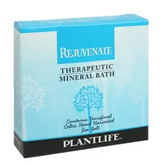 Rejuvenate Bath Salt Soak 3oz | Travel Size Mineral Blend for Energy, Recovery & Wellness | Natural Aromatherapy | Plantlife