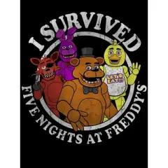 I Survived Five Nights at Freddy's Horror Video Game Youth Boys Black Hoodie
