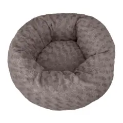 FurHaven Deep Dish Curly Fur Plush Donut Dog Bed