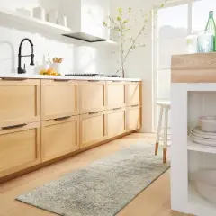 Ledges Digital Floral Print Distressed Persian Rug Green - Threshold&trade; designed by Studio McGee