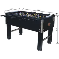 Foosball Table for Kids Adult Size 55", Soccer Game Table, Sturdy Football Table with Balls 54.5x29.3x33.9, Game Tables with Cup Holder & Leg Levelers