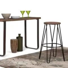 Kendall Metal Barstool with Wood - WyndenHall