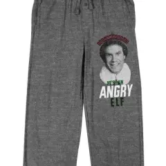 Elf He's An Angry Elf Men's Graphite Heather Sleep Pajama Pants