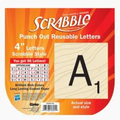 Eureka&reg; Scrabble&trade; Deco 4" Letters, 96 Per Pack, 3 Packs