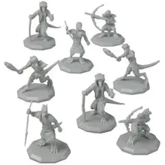 Monster Protectors Unpainted Fantasy Kobold Mini Figures for D&D - 1", 8 Pieces
