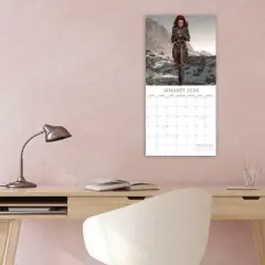 2026 Square Wall Calendar, Fantasy Art, 16-Month Arts & Antiques Theme with 180 Reminder Stickers (12x12 In)