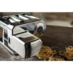 Marcato Ampiamotor 110V Pasta Machine, Made in Italy, Chrome Steel