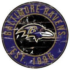 NFL Baltimore Ravens Established 12" Circular Sign