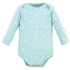 Luvable Friends Baby Boy Cotton Long-Sleeve Bodysuits 5pk, Boy Basic Elephant