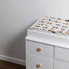 Babyletto Women In History Quilted Muslin Changing Pad Cover - White