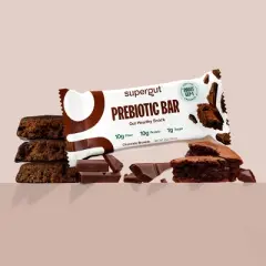 Supergut Prebiotic Bars for GLP-1 Craving Control & Digestive Health - Chocolate Brownie - 10ct
