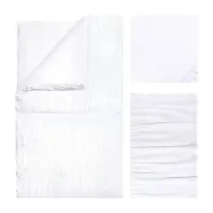 Trend Lab Simply White Crib Bedding Set - 3pc