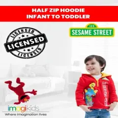 Sesame Street Oscar the Grouch Big Bird Cookie Monster Fleece Half Zip Hoodie Toddler